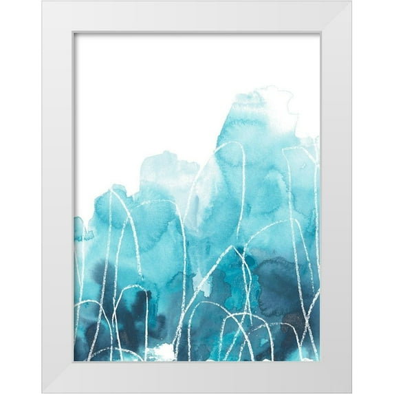 Vess, June Erica 19x24 White Modern Wood Framed Museum Art Print Titled - Abstract Coral III