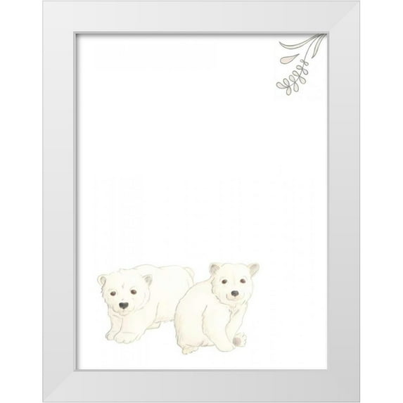 Vess, June Erica 19x24 White Modern Wood Framed Museum Art Print Titled - Baby Animals II
