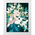 thumbnail image 1 of Vess, June Erica 19x24 White Modern Wood Framed Museum Art Print Titled - Blue Bloom Sketch I, 1 of 4