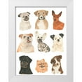 thumbnail image 1 of Vess, June Erica 19x24 White Modern Wood Framed Museum Art Print Titled - Doggos and Puppers I, 1 of 4