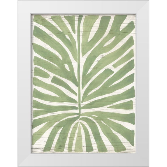 Vess, June Erica 19x24 White Modern Wood Framed Museum Art Print Titled - Driftwood Palm Leaf III