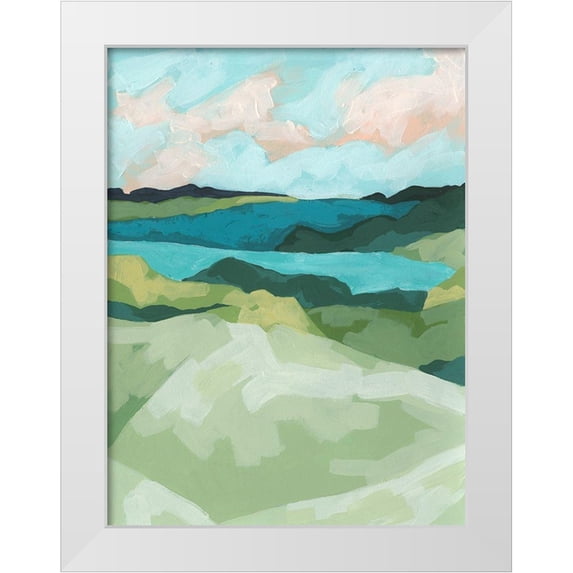 Vess, June Erica 19x24 White Modern Wood Framed Museum Art Print Titled - River Prism I