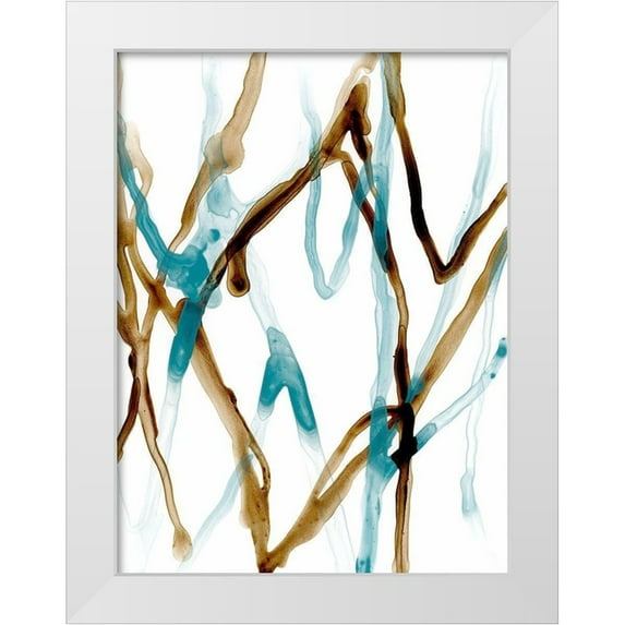 Vess, June Erica 19x24 White Modern Wood Framed Museum Art Print Titled - Runnel XVIII