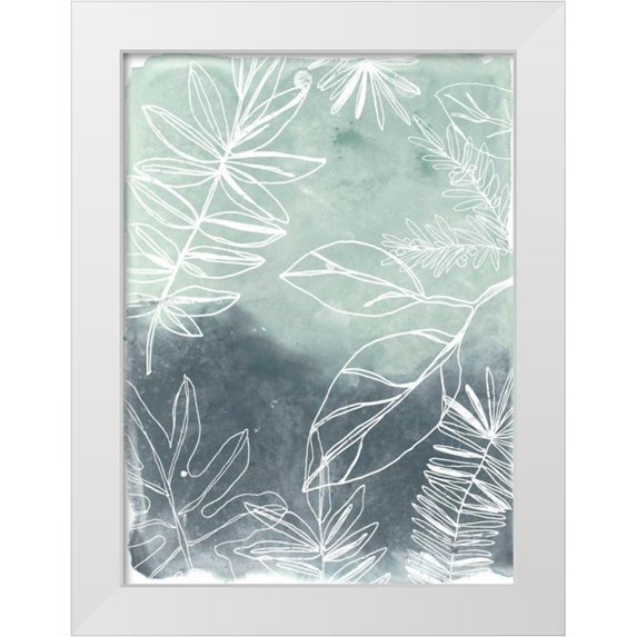 Vess, June Erica 19x24 White Modern Wood Framed Museum Art Print Titled - Tropical Batik I