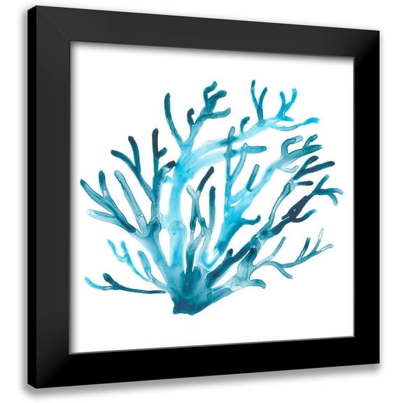 Vess, June Erica 20x20 Black Modern Framed Museum Art Print Titled - Azure Seafan IV