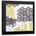 thumbnail image 1 of Vess, June Erica 20x20 Black Modern Framed Museum Art Print Titled - Block Print Abstract I, 1 of 5