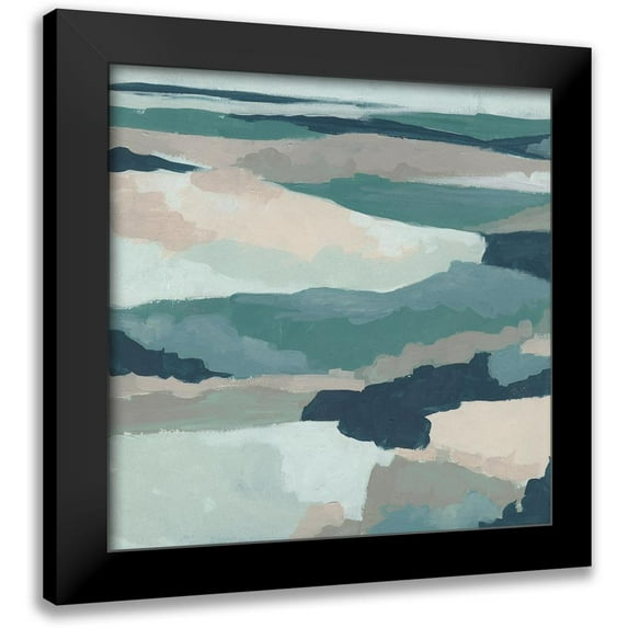 Vess, June Erica 20x20 Black Modern Framed Museum Art Print Titled - Blue Vista I