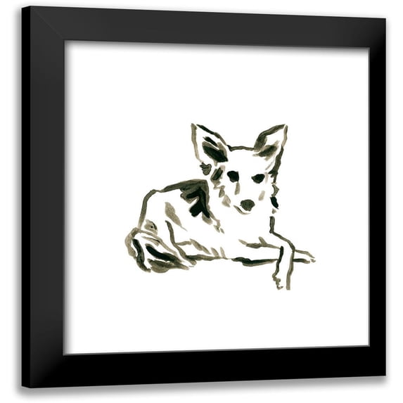 Vess, June Erica 20x20 Black Modern Framed Museum Art Print Titled - Canine Cameo VI