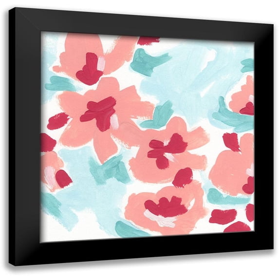 Vess, June Erica 20x20 Black Modern Framed Museum Art Print Titled - Cherry Blossom Pop I