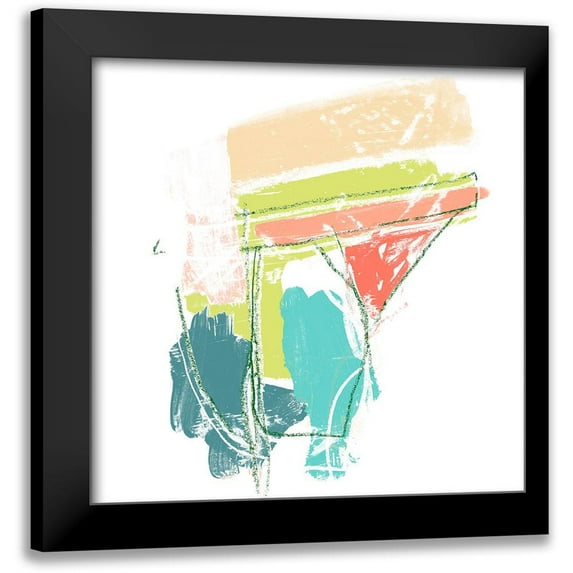 Vess, June Erica 20x20 Black Modern Framed Museum Art Print Titled - Chromatic Intent IV