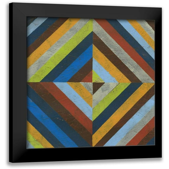Vess, June Erica 20x20 Black Modern Framed Museum Art Print Titled - Converge II