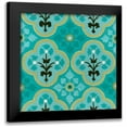 thumbnail image 1 of Vess, June Erica 20x20 Black Modern Framed Museum Art Print Titled - Cottage Patterns VI, 1 of 5