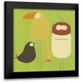 thumbnail image 1 of Vess, June Erica 20x20 Black Modern Framed Museum Art Print Titled - Feathered Friends I, 1 of 5