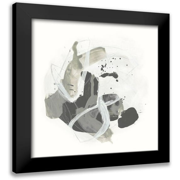 Vess, June Erica 20x20 Black Modern Framed Museum Art Print Titled - Monochrome Missive III