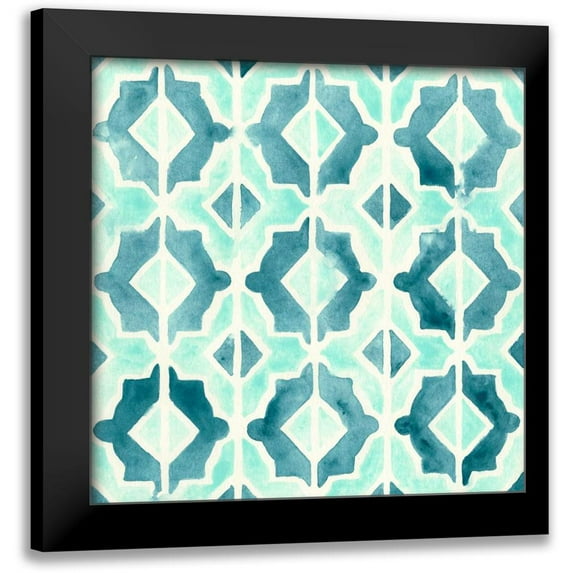 Vess, June Erica 20x20 Black Modern Framed Museum Art Print Titled - Ocean Tile V