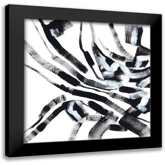 Vess, June Erica 20x20 Black Modern Framed Museum Art Print Titled - Onyx Code IX