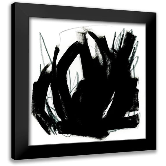 Vess, June Erica 20x20 Black Modern Framed Museum Art Print Titled - Onyx Trace II