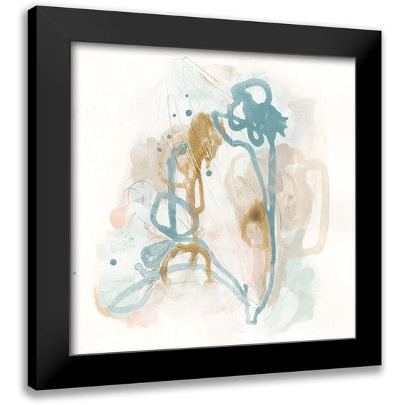 Vess, June Erica 20x20 Black Modern Framed Museum Art Print Titled - Patina Gesture I
