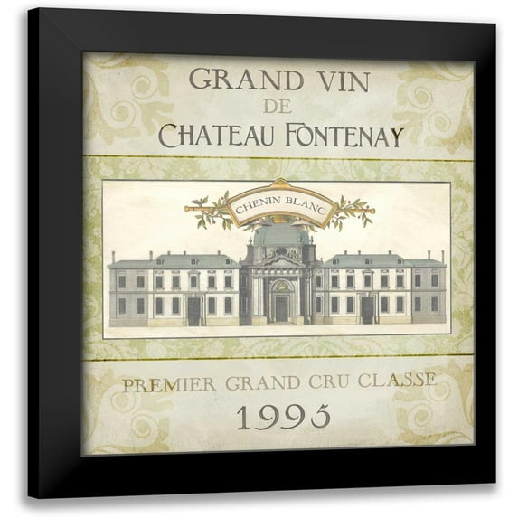 Vess, June Erica 20x20 Black Modern Framed Museum Art Print Titled - White Wine Labels II