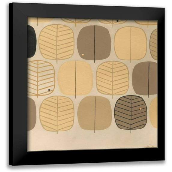 Vess, June Erica 20x20 Black Modern Framed Museum Art Print Titled - Woodland Motif II