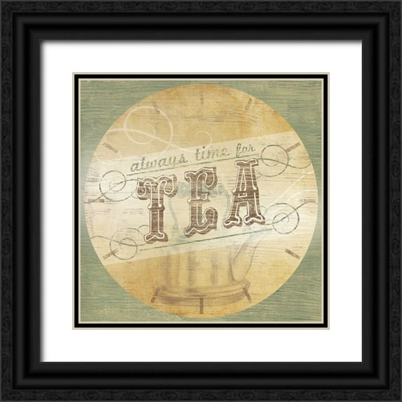 Vess, June Erica 20x20 Black Ornate Wood Framed with Double Matting Museum Art Print Titled - Beverage OClock II