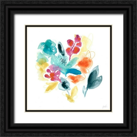 Vess, June Erica 20x20 Black Ornate Wood Framed with Double Matting Museum Art Print Titled - Bloom Spectrum II