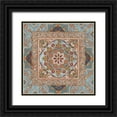 thumbnail image 1 of Vess, June Erica 20x20 Black Ornate Wood Framed with Double Matting Museum Art Print Titled - Boho Textile II, 1 of 4