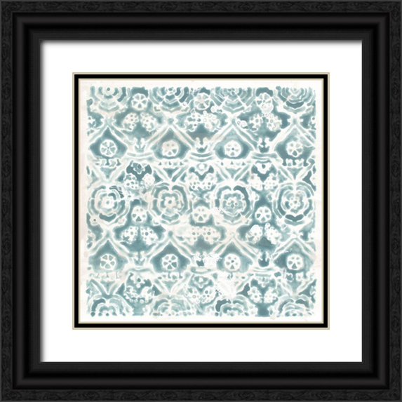 Vess, June Erica 20x20 Black Ornate Wood Framed with Double Matting Museum Art Print Titled - Boho Tile II