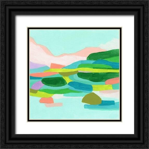 Vess, June Erica 20x20 Black Ornate Wood Framed with Double Matting Museum Art Print Titled - Coastal Confection I