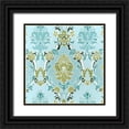 thumbnail image 1 of Vess, June Erica 20x20 Black Ornate Wood Framed with Double Matting Museum Art Print Titled - Cottage Patterns II, 1 of 4