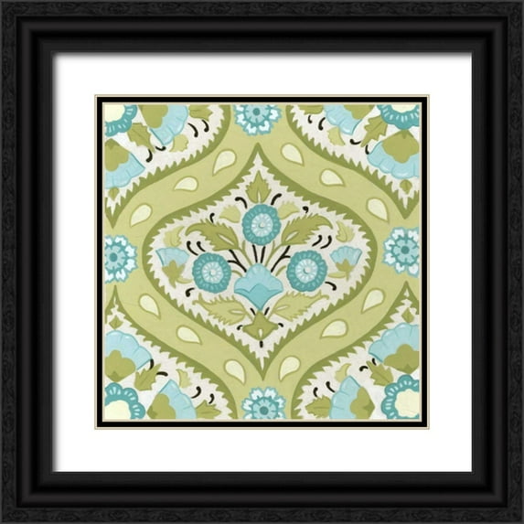 Vess, June Erica 20x20 Black Ornate Wood Framed with Double Matting Museum Art Print Titled - Cottage Patterns V