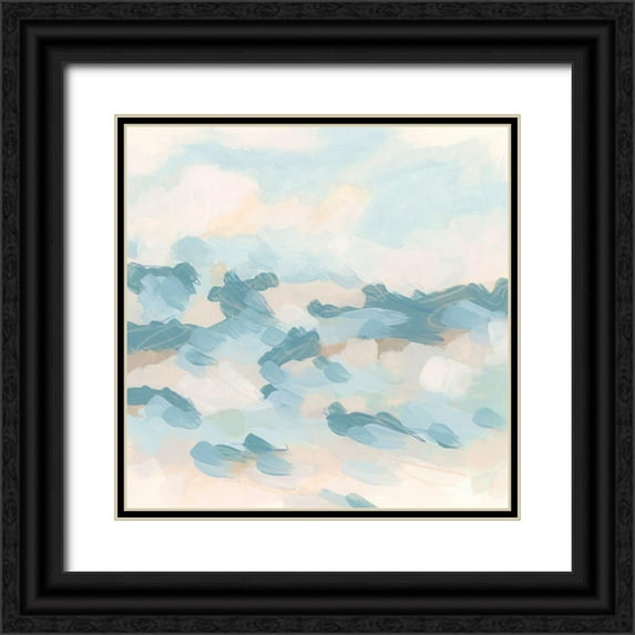 Vess, June Erica 20x20 Black Ornate Wood Framed with Double Matting Museum Art Print Titled - Dappled Surf I