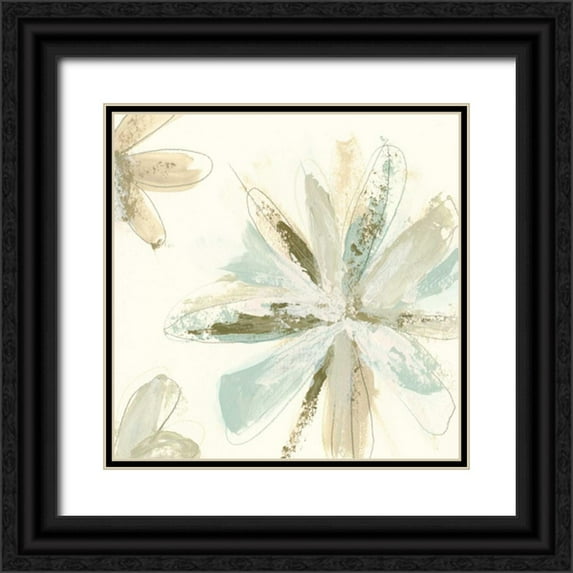 Vess, June Erica 20x20 Black Ornate Wood Framed with Double Matting Museum Art Print Titled - Floral Impasto II