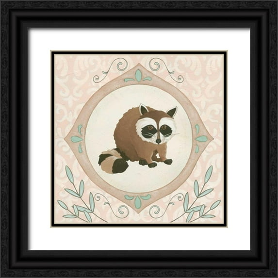 Vess, June Erica 20x20 Black Ornate Wood Framed with Double Matting Museum Art Print Titled - Forest Cameo VI