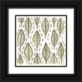 thumbnail image 1 of Vess, June Erica 20x20 Black Ornate Wood Framed with Double Matting Museum Art Print Titled - Greenery Motif V, 1 of 4