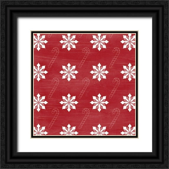 Vess, June Erica 20x20 Black Ornate Wood Framed with Double Matting Museum Art Print Titled - Lets Get Jolly Collection F
