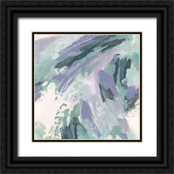 Vess, June Erica 20x20 Black Ornate Wood Framed with Double Matting Museum Art Print Titled - Marbled Periwinkle II
