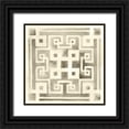 thumbnail image 1 of Vess, June Erica 20x20 Black Ornate Wood Framed with Double Matting Museum Art Print Titled - Neutral Impressions IV, 1 of 4