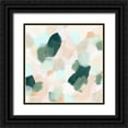 thumbnail image 1 of Vess, June Erica 20x20 Black Ornate Wood Framed with Double Matting Museum Art Print Titled - Pastel Facets II, 1 of 4