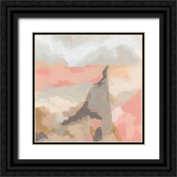 Vess, June Erica 20x20 Black Ornate Wood Framed with Double Matting Museum Art Print Titled - Rose Valley I