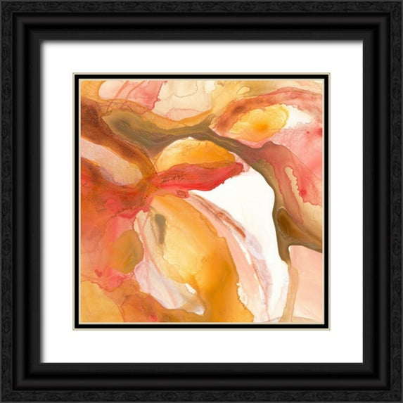 Vess, June Erica 20x20 Black Ornate Wood Framed with Double Matting Museum Art Print Titled - Sunset Marble III