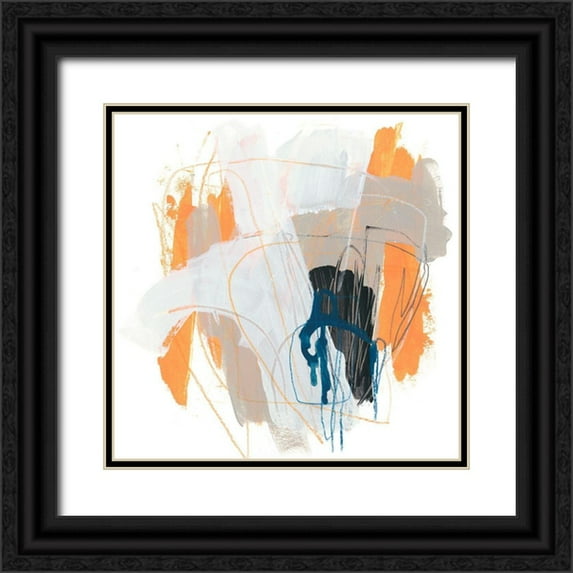 Vess, June Erica 20x20 Black Ornate Wood Framed with Double Matting Museum Art Print Titled - Symphony in Riffs VI