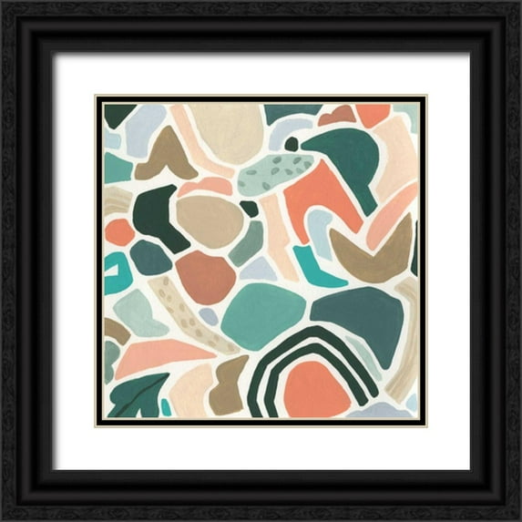 Vess, June Erica 20x20 Black Ornate Wood Framed with Double Matting Museum Art Print Titled - Tonal Aggregate I