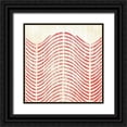 thumbnail image 1 of Vess, June Erica 20x20 Black Ornate Wood Framed with Double Matting Museum Art Print Titled - Weathered Patterns in Red X, 1 of 4