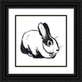thumbnail image 1 of Vess, June Erica 20x20 Black Ornate Wood Framed with Double Matting Museum Art Print Titled - Winter Rabbit I, 1 of 4