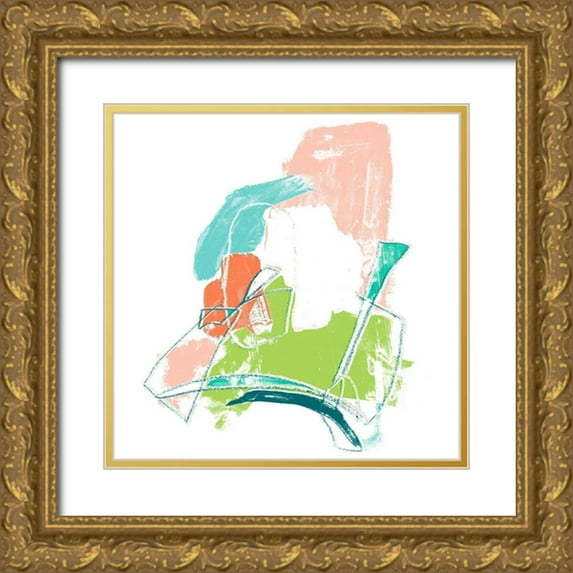 Vess, June Erica 20x20 Gold Ornate Wood Framed with Double Matting Museum Art Print Titled - Chromatic Intent V