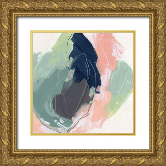 Vess, June Erica 20x20 Gold Ornate Wood Framed with Double Matting Museum Art Print Titled - Circle Side II