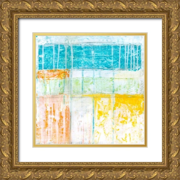 Vess, June Erica 20x20 Gold Ornate Wood Framed with Double Matting Museum Art Print Titled - Distant Colors II
