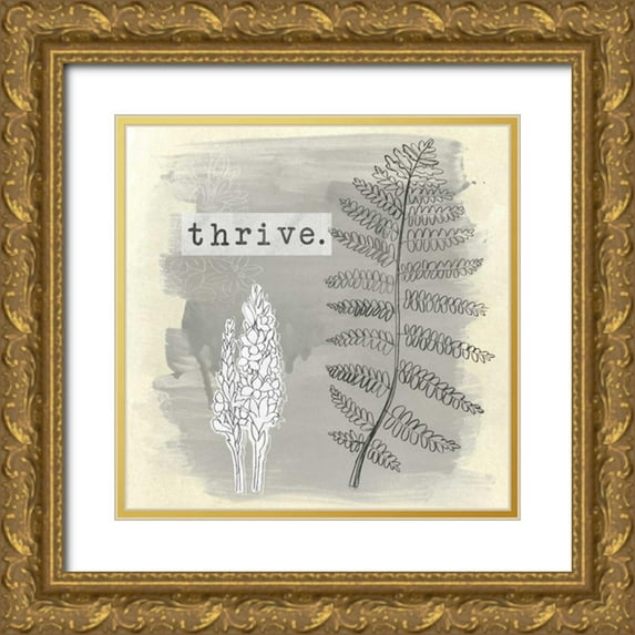 Vess, June Erica 20x20 Gold Ornate Wood Framed with Double Matting Museum Art Print Titled - Garden Scrapbook II