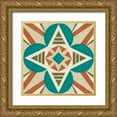 thumbnail image 1 of Vess, June Erica 20x20 Gold Ornate Wood Framed with Double Matting Museum Art Print Titled - Global Motif IX, 1 of 4